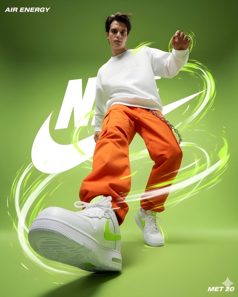 nike air energy ad nano banana prompt